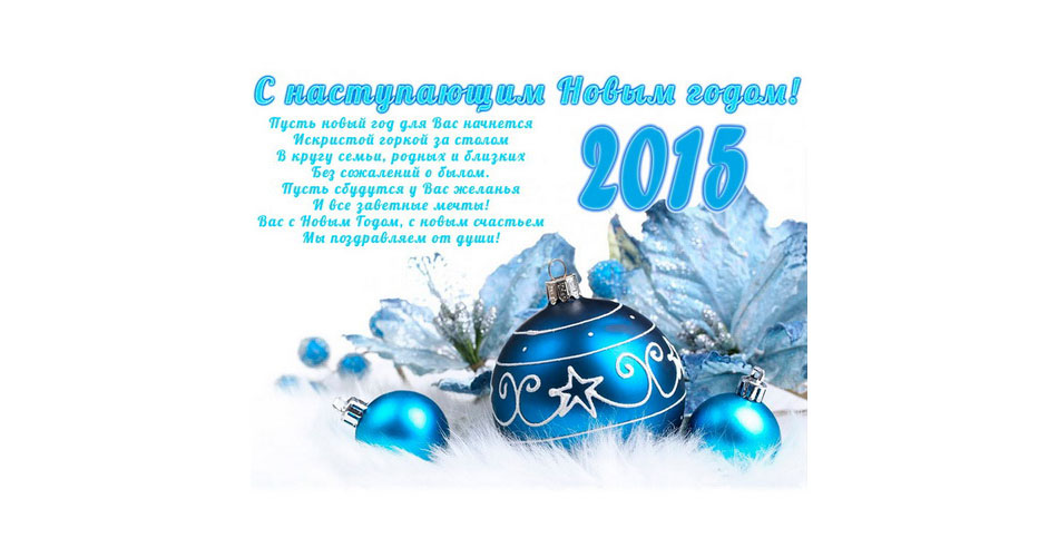 С наступающим Новым 2015 Годом!